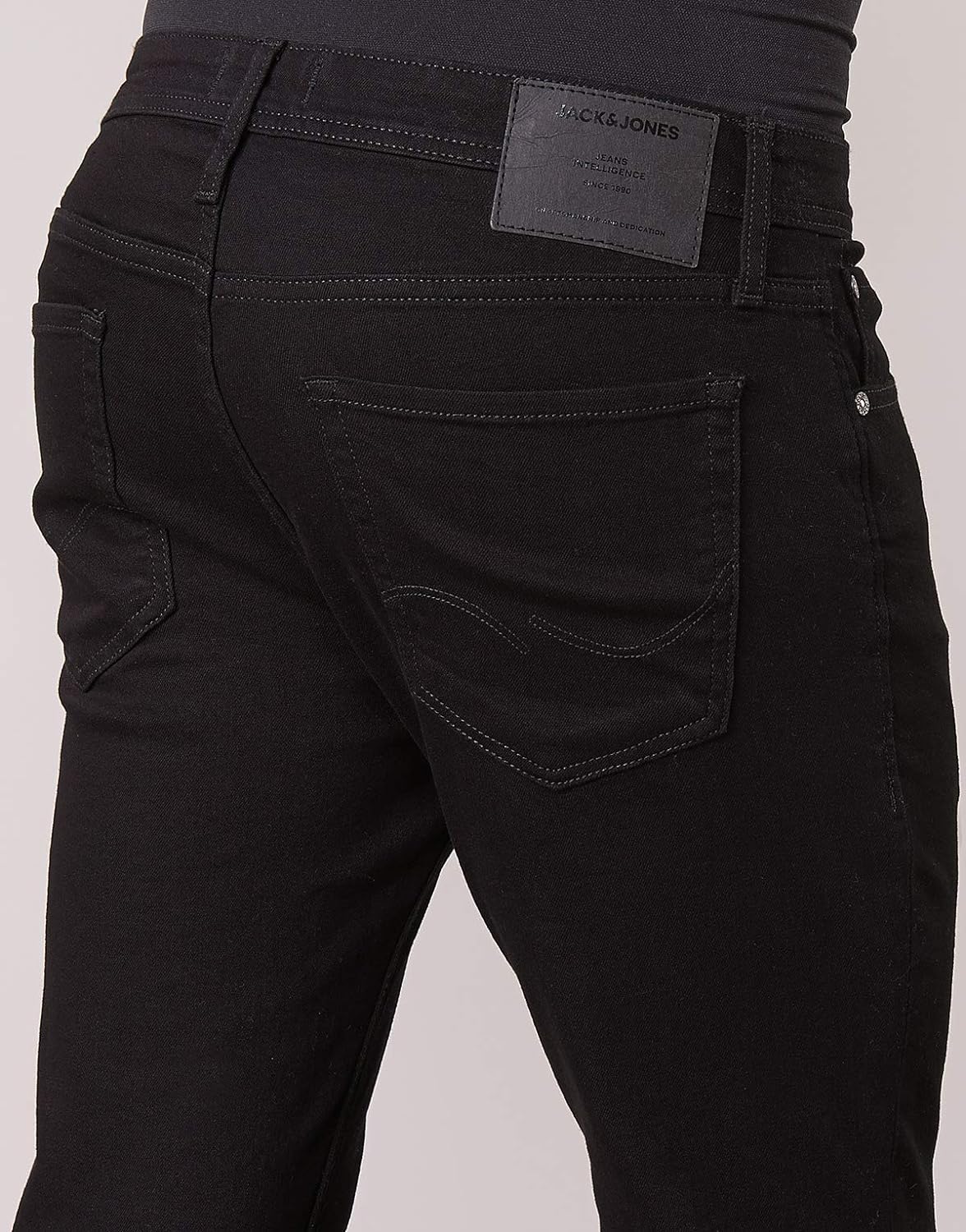 Jack & Jones Mens Glenn Original Jeans Slim Fit Pants , Black Denim, 36W / 32L