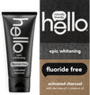 Hello Oral Care Activated Charcoal Teeth Whitening Fluoride Free and SLS Free Toothpaste, 1 Count