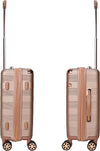 Senator Unisex Travel Luggage ABS Lightweight 4 Quiet 360° Double spinner Wheel Suitcase with Built-In TSA Type lock A5125 (Checked Luggage 32-Inch, Rose Gold)