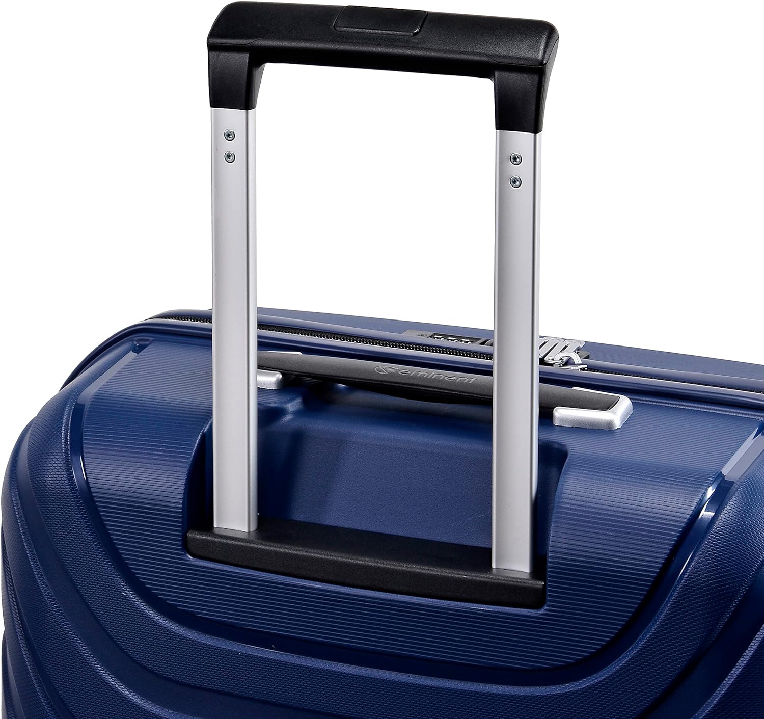 Eminent Suitcase Hard Shell Luggage Lightweight Polypropylene Quiet Double Wheels TSA Lock B0011 (Checked Luggage 24-Inch, Dark Blue)