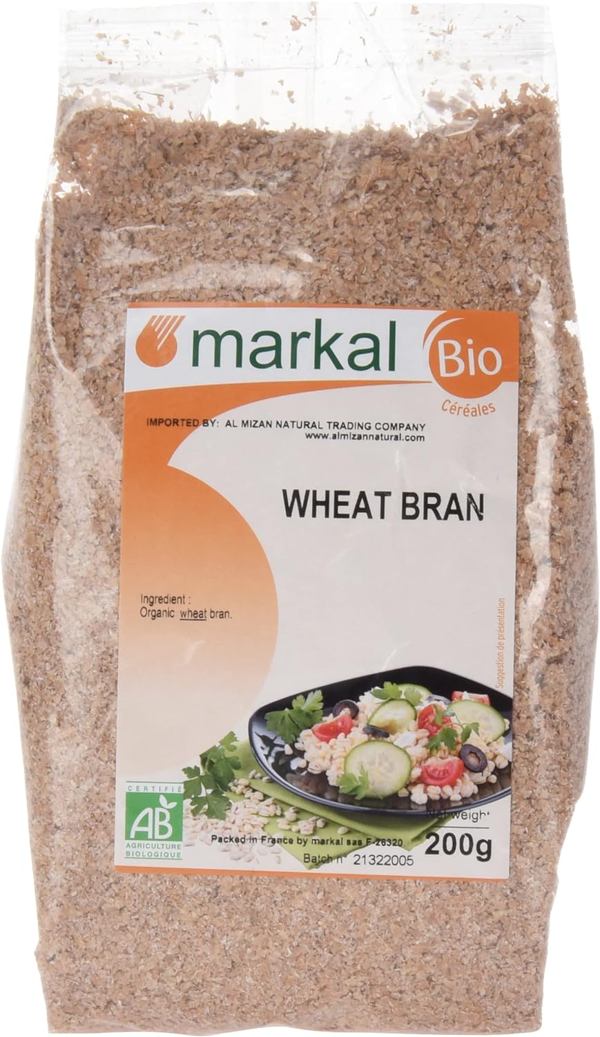 Markal 200 g Organic Wheat Bran (Brown)