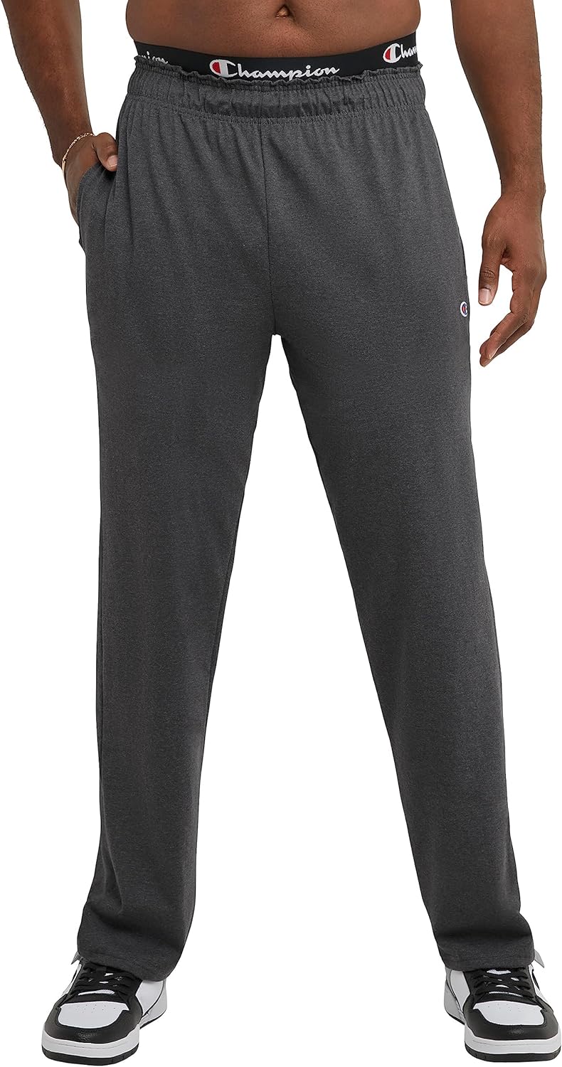 Champion Men's Open Bottom Light Weight Jersey Sweatpant