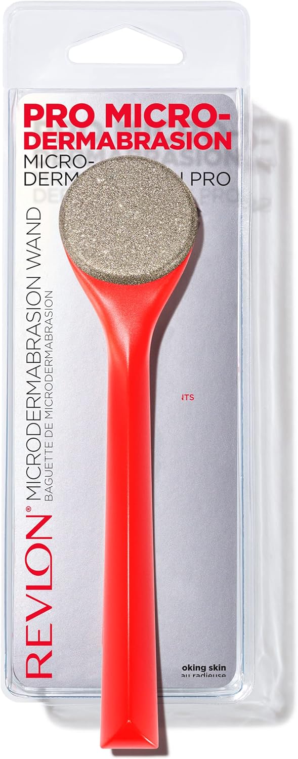 Revlon Microdermabrasion Wand, Gently Exfoliate Skin with Real Diamond Grit, 1 Count