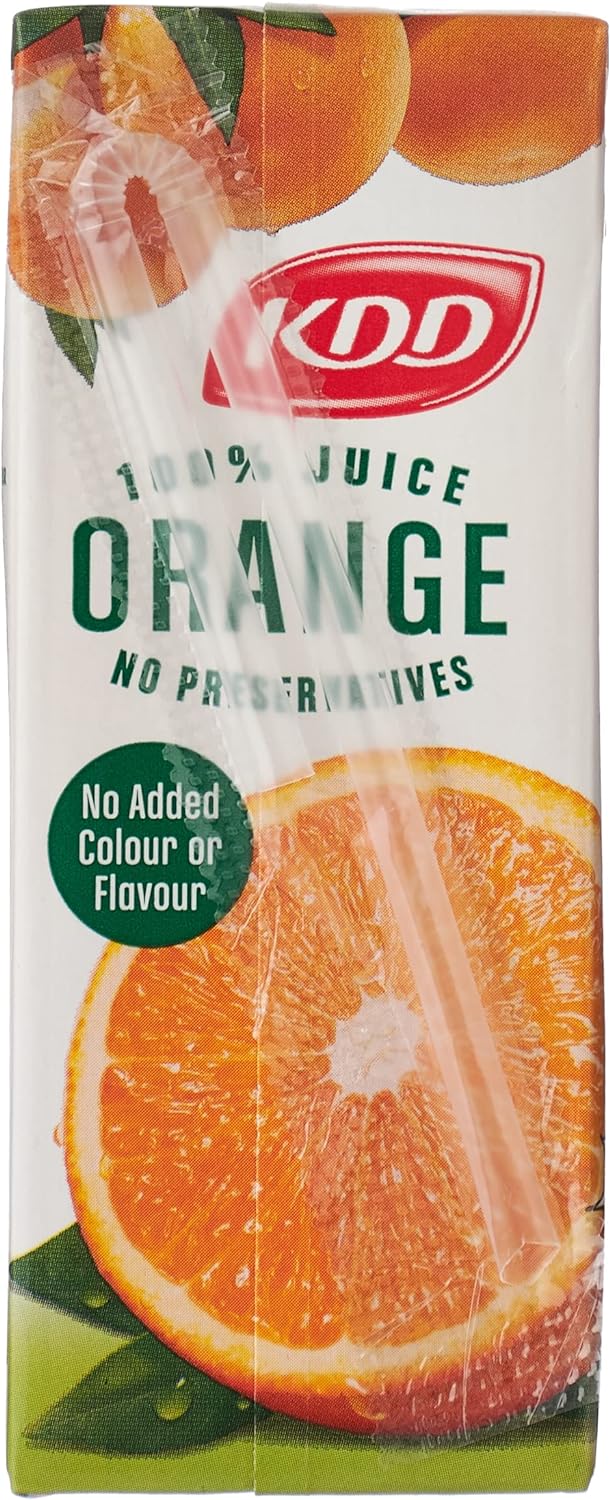 Kdd Natural Orange Juice, 24 X 180 ml- Pack of 1