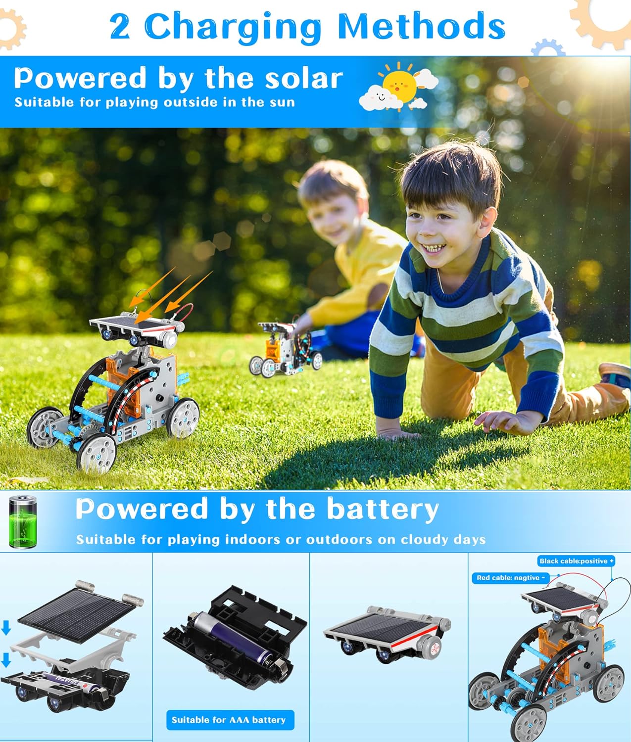 Ufanore STEM Projects Solar Robot Toy Kit for Kids, 29-in-1 Science Kits Gifts for Teens Ages 8-16, Educational DIY Building Experiment Toy Birthday Set for Boys Girls