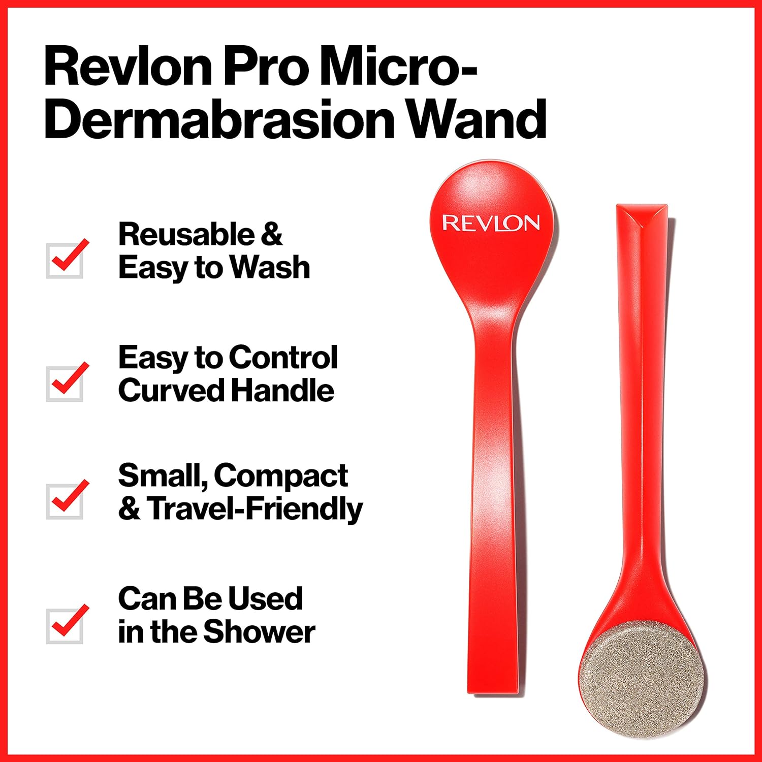 Revlon Microdermabrasion Wand, Gently Exfoliate Skin with Real Diamond Grit, 1 Count