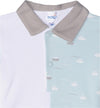 MOON 100% Cotton Polo T-Shirt and Long Pant 9-12M Teal - Little Boat