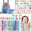 Yoawllty Toys for Girls, Mermaid Party Favors Supplies with Bracelets Rings Keychains Tattoo Stickers and Mermaid Bag (Mermaid)