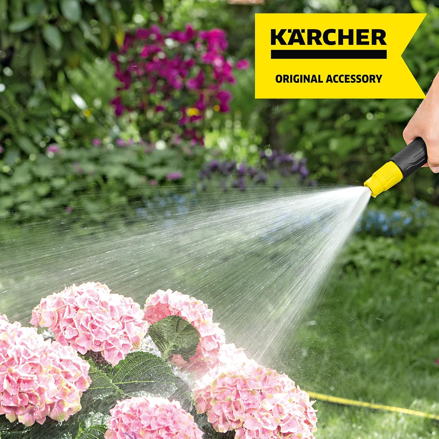 Karcher - Nozzle Set, Includes Spray Nozzle, 2 universal connectors (one with aqua-stop)and tap adaptor, Works with all other brands