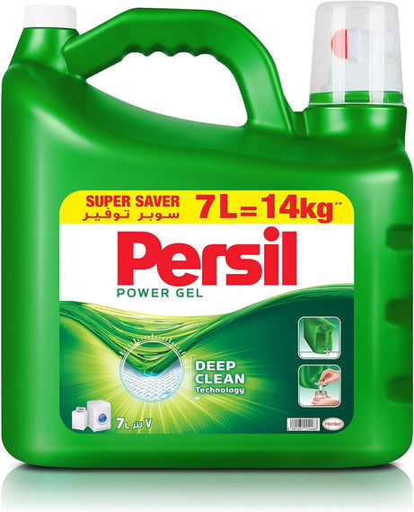 Persil Power Gel Liquid Laundry Detergent For All Washing Machines - 7 Litres, With 2X Power Vs Powder, Deep Clean Technology For Perfect Cleanliness And Long-Lasting Freshness