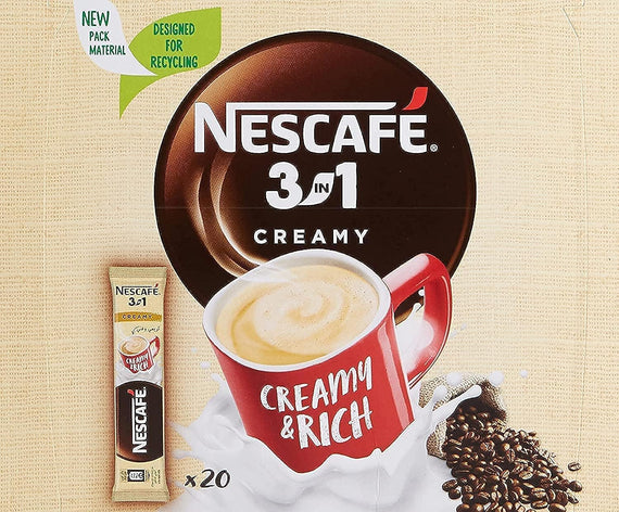 Nescafe 3in1 Creamy Latte 22.4g, Pack of 20