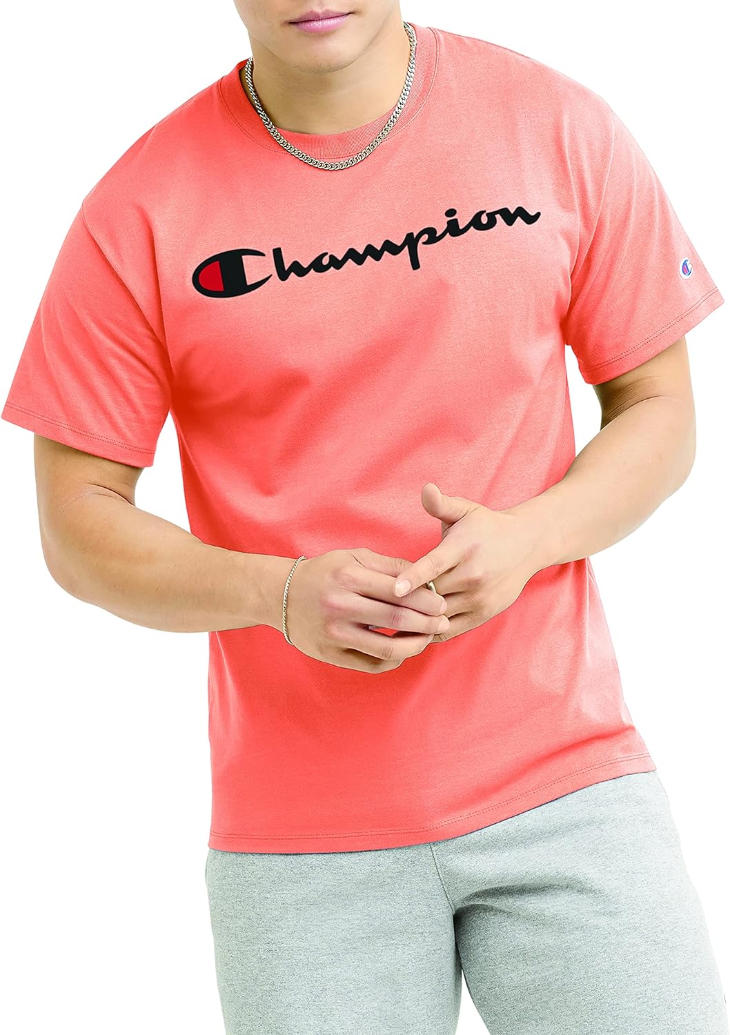 Champion, Cotton Midweight Crewneck Tee,t-Shirt for Men(reg. Or Big & Tall)