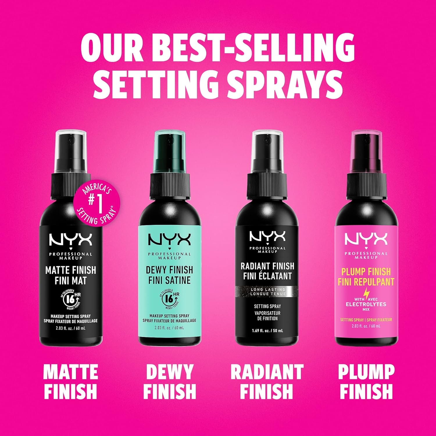 Nyx Dewy Finish Long Lasting Setting Spray - 60 ml, Mss02