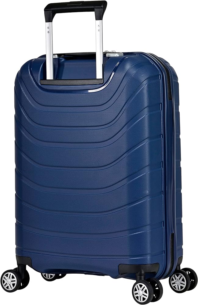 Eminent Suitcase Hard Shell Luggage Lightweight Polypropylene Quiet Double Wheels TSA Lock B0011 (Checked Luggage 24-Inch, Dark Blue)