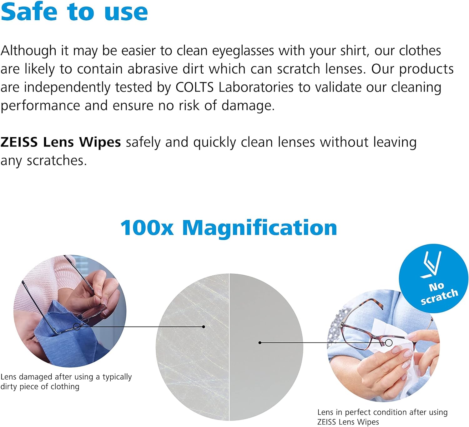 ZEISS Lens Cleaning Wipes 200 Count 12-Pack White