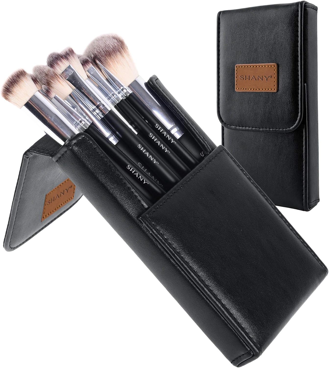 SHANY Black OMBRÉ Pro 10 PC Essential Brush Set with Travel Pouch