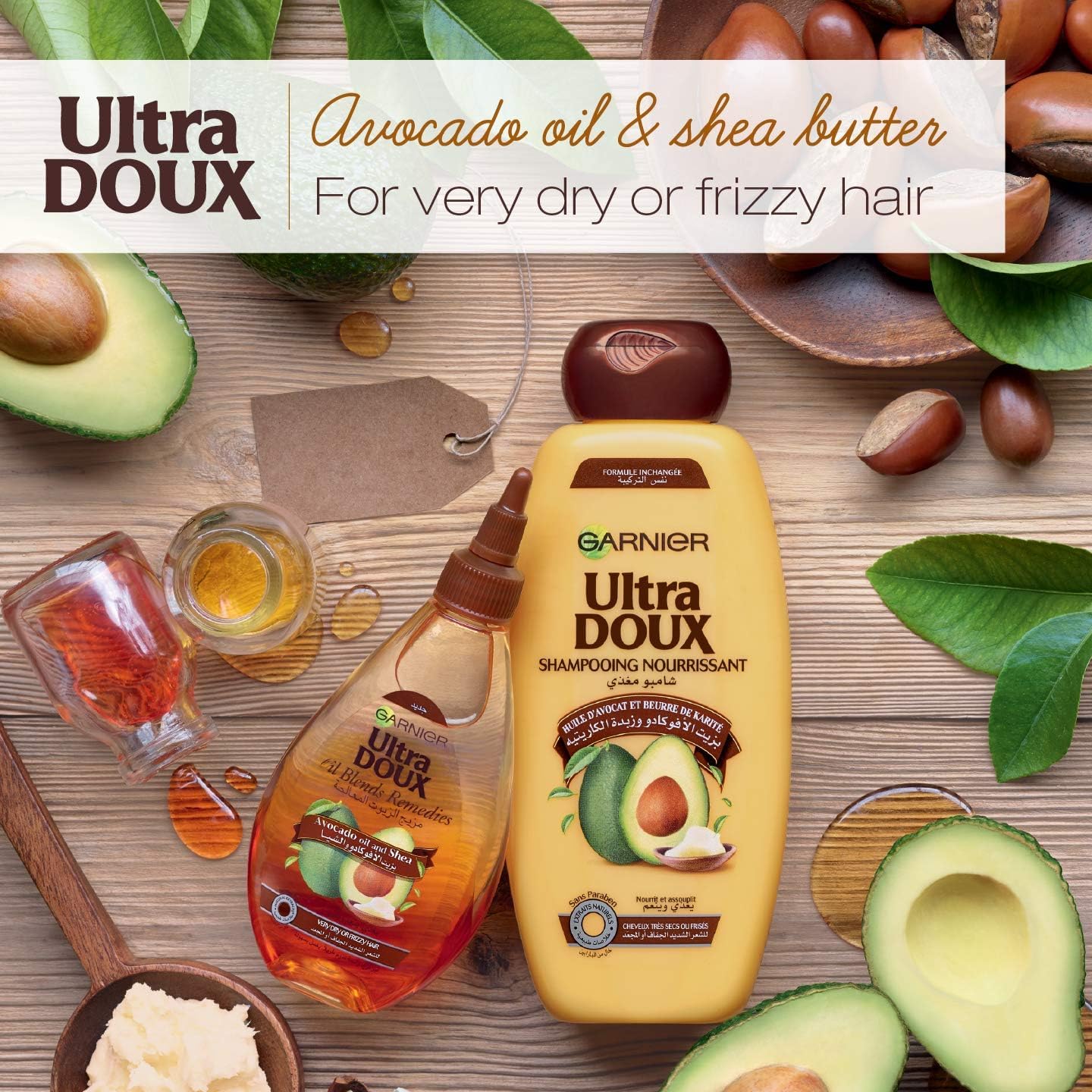 Garnier Ultra Doux Avocado Shampoo 400 ml and Conditioner 400 ml