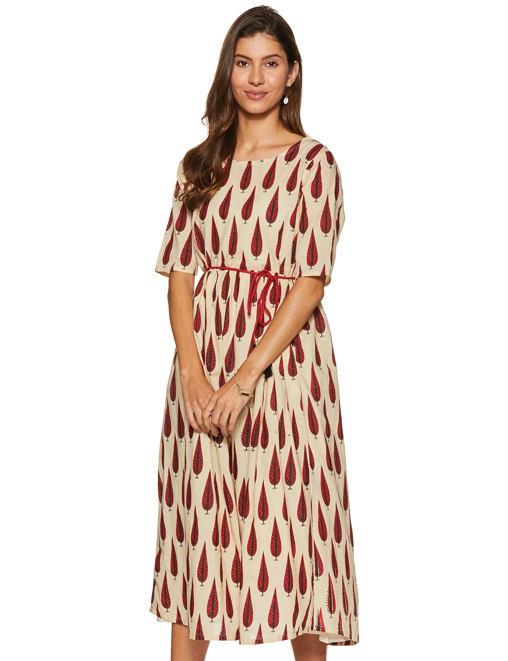 Myx Women's Cotton Ethnic Regular Fit Kurta Dress