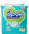 Babyjoy Compressed Diamond Pad, Size 3, Medium, 6-12 Kg, Jumbo Box, 104 Diapers