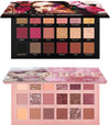 HUDA GIRL Beauty Rose Gold Remastered + Nude Edition Eyeshadow Palette Combo Kit - 36 Matte and Shimmer Finishes, Includes Black Eyeshadow - Complete Eye Shadow Palette Set