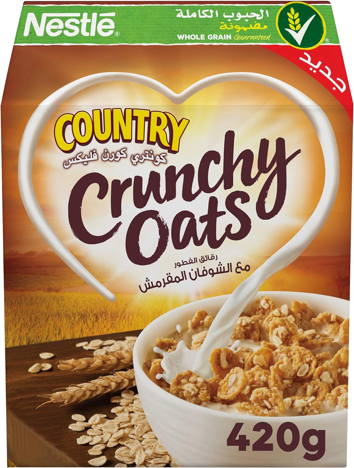 Nestle Country Corn Flakes Crunchy Oats Breakfast Cereal Pack 420g