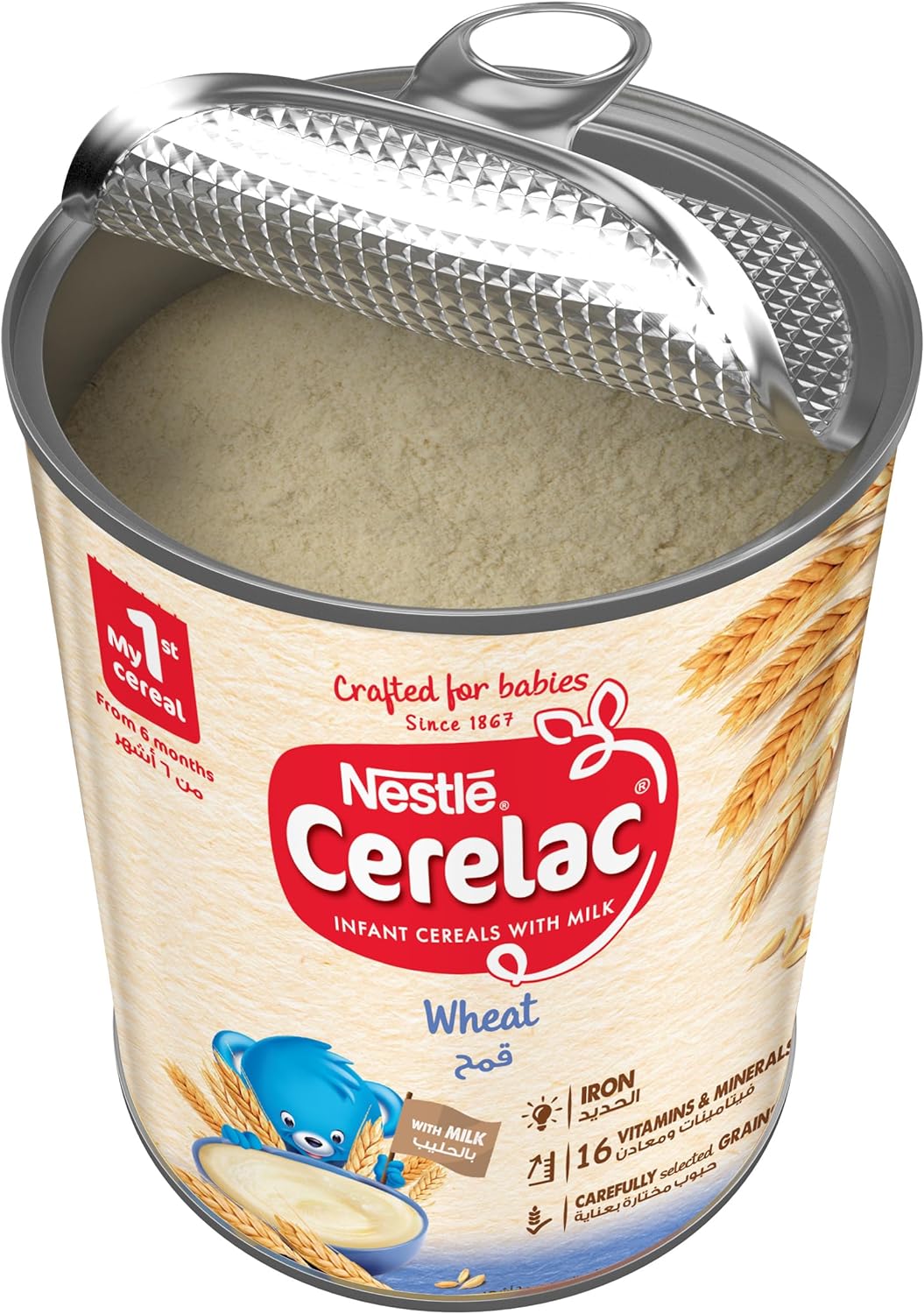 Nestle Cerelac Infant Cereal, Wheat, Baby Food, Tin, 1Kg