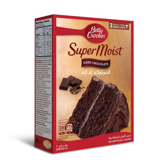 Betty Crocker Super Moist Dark Chocolate Cake Mix, 500 Gm