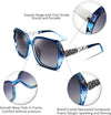 FEISEDY Polarized Women Square Sunglasses Sparkling Composite Shiny Frame B2289