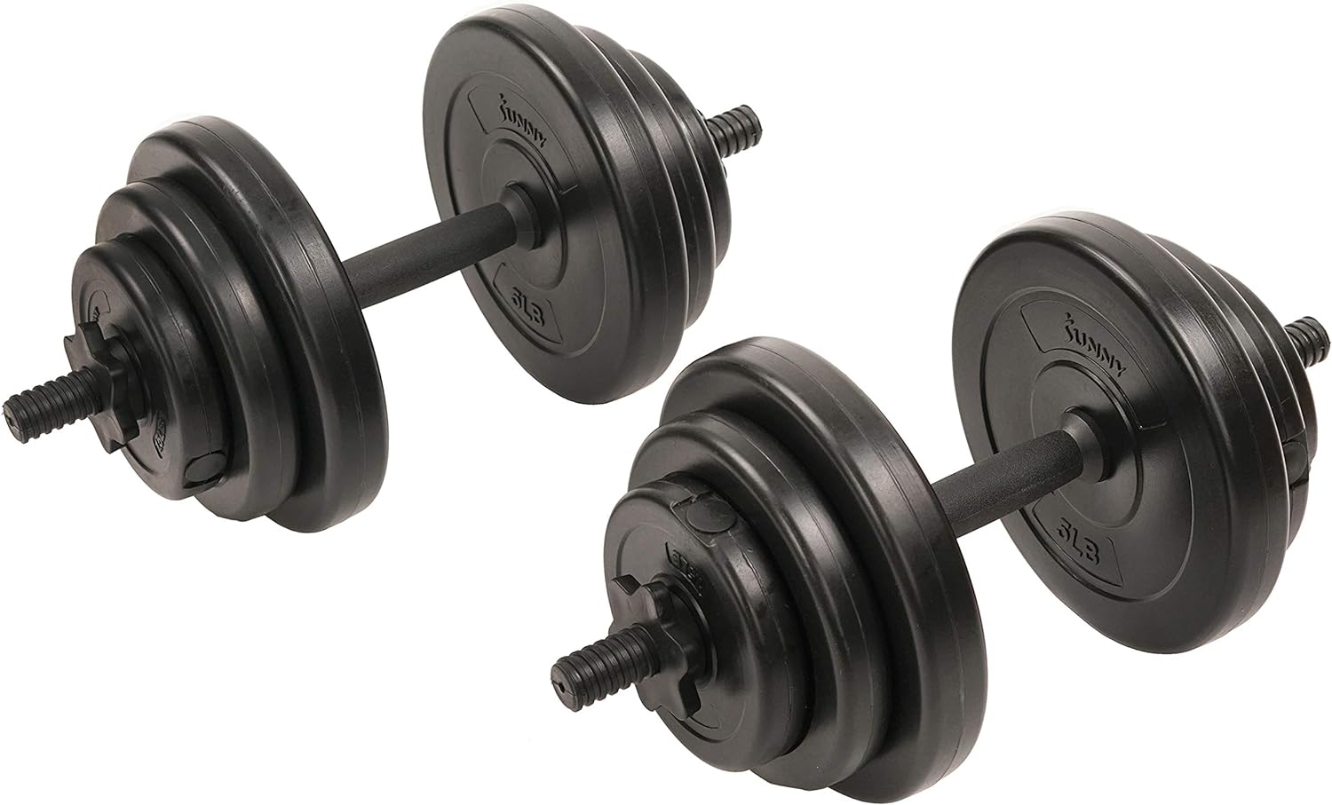 Sunny Health & Fitness 40 lb, Vinyl Dumbbell Set, One Size