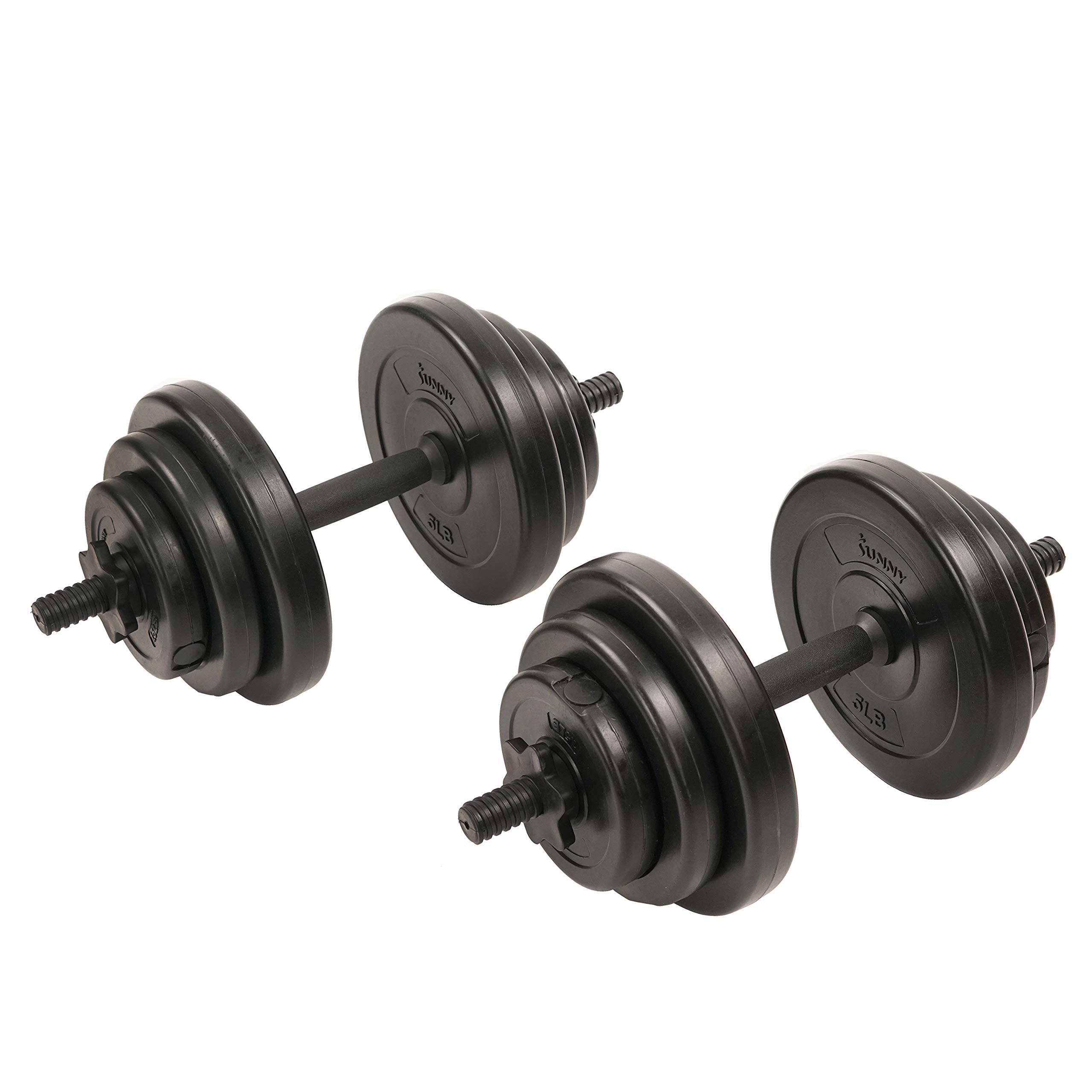 Sunny Health & Fitness 40 lb, Vinyl Dumbbell Set, One Size