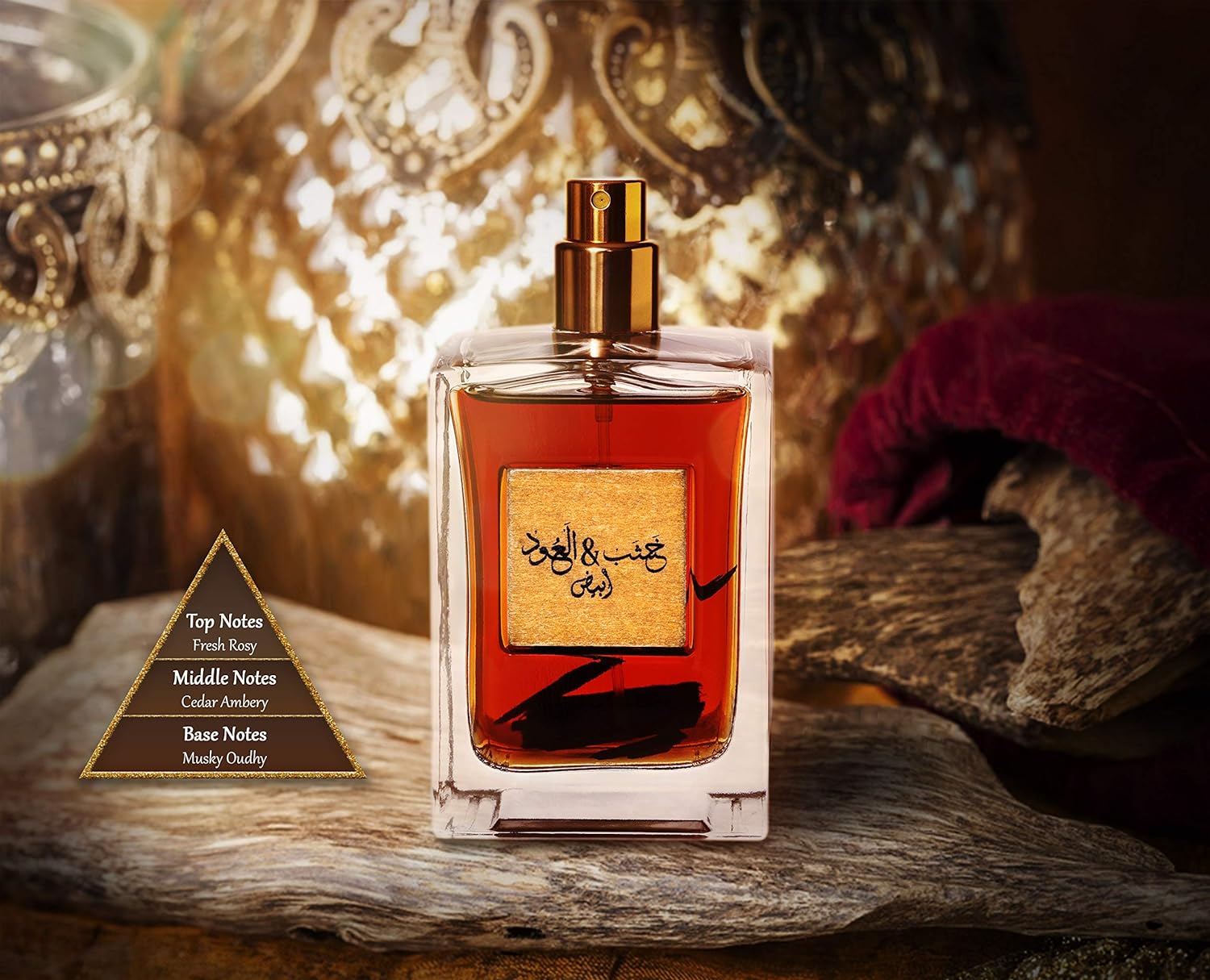ARABIYAT Khashab & Oud White - Eau De Parfum Amber & Cedarwood Fragrance Perfumes for Men & Women 100ml