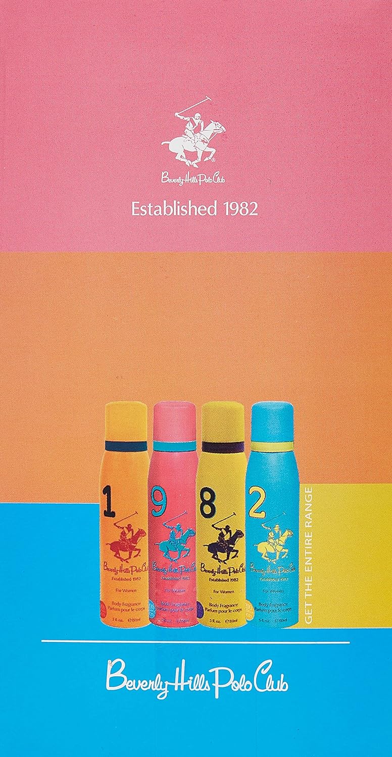 Beverly Hills Polo Club Deodorant For Women (2 X 150Ml) Assorted
