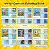 DMG 6 Pack Water Coloring Magic Book, Magic Water Colouring Book with Pen, Toddlers Kids Reusable Painting Universe Coloring Book Boys Girls Educational Learning Toys Gifts