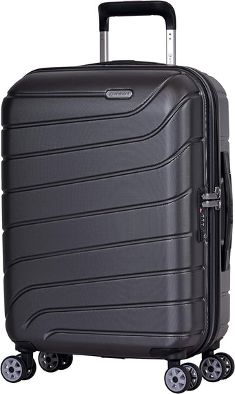 Eminent Voyager Hard Case Luggage High Quality Makrolon Lightweight with 4 Quiet Double Spinner Wheels with TSA Lock KH91 (Checked Luggage 24-Inch, Dark Grey)