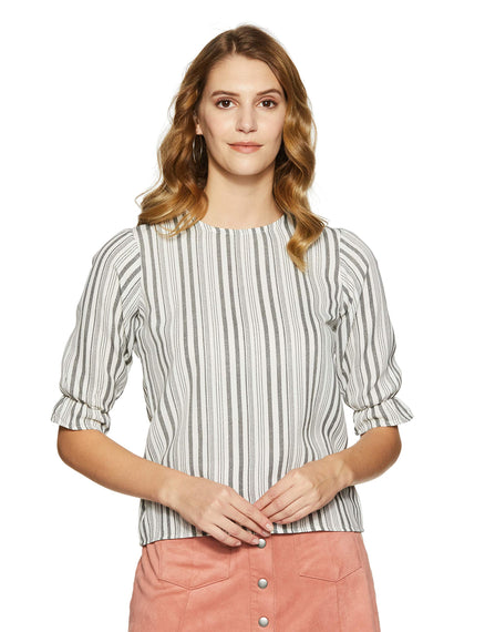 Krave Women's Striped Regular Fit Top