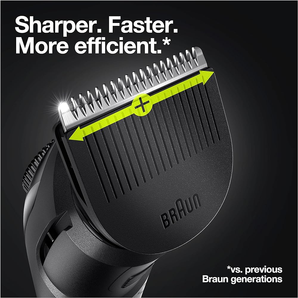 Braun BT 3222 Beard Trimmer and Hair Clipper for men, 20 Length Settings, Black