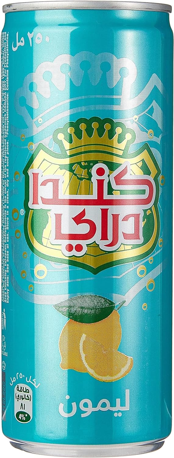 Canada Dry Lemon Sparkling Water, Can, 24 x 250 ml, Green