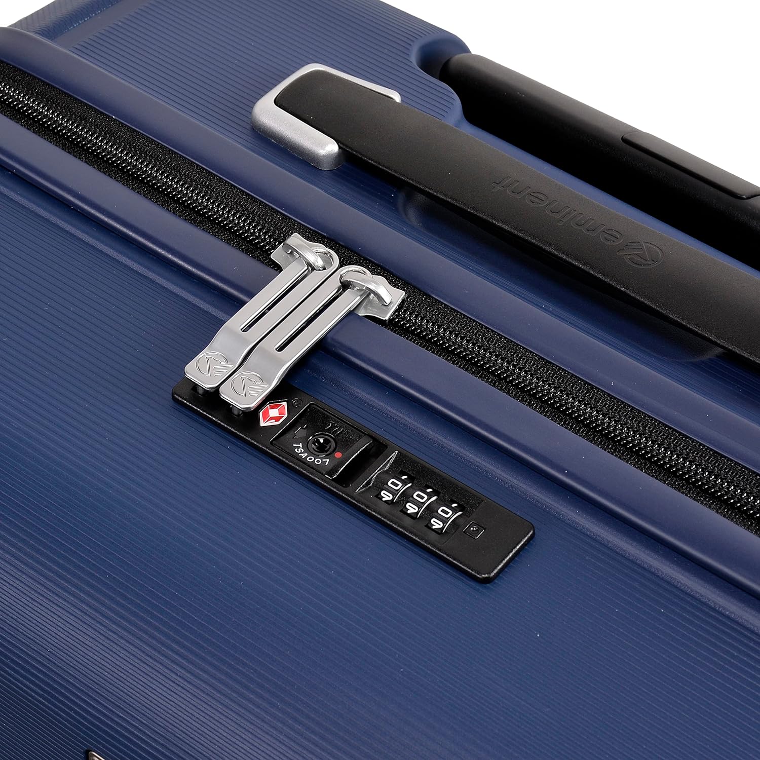 Eminent Suitcase Hard Shell Luggage Lightweight Polypropylene Quiet Double Wheels TSA Lock B0011 (Checked Luggage 24-Inch, Dark Blue)